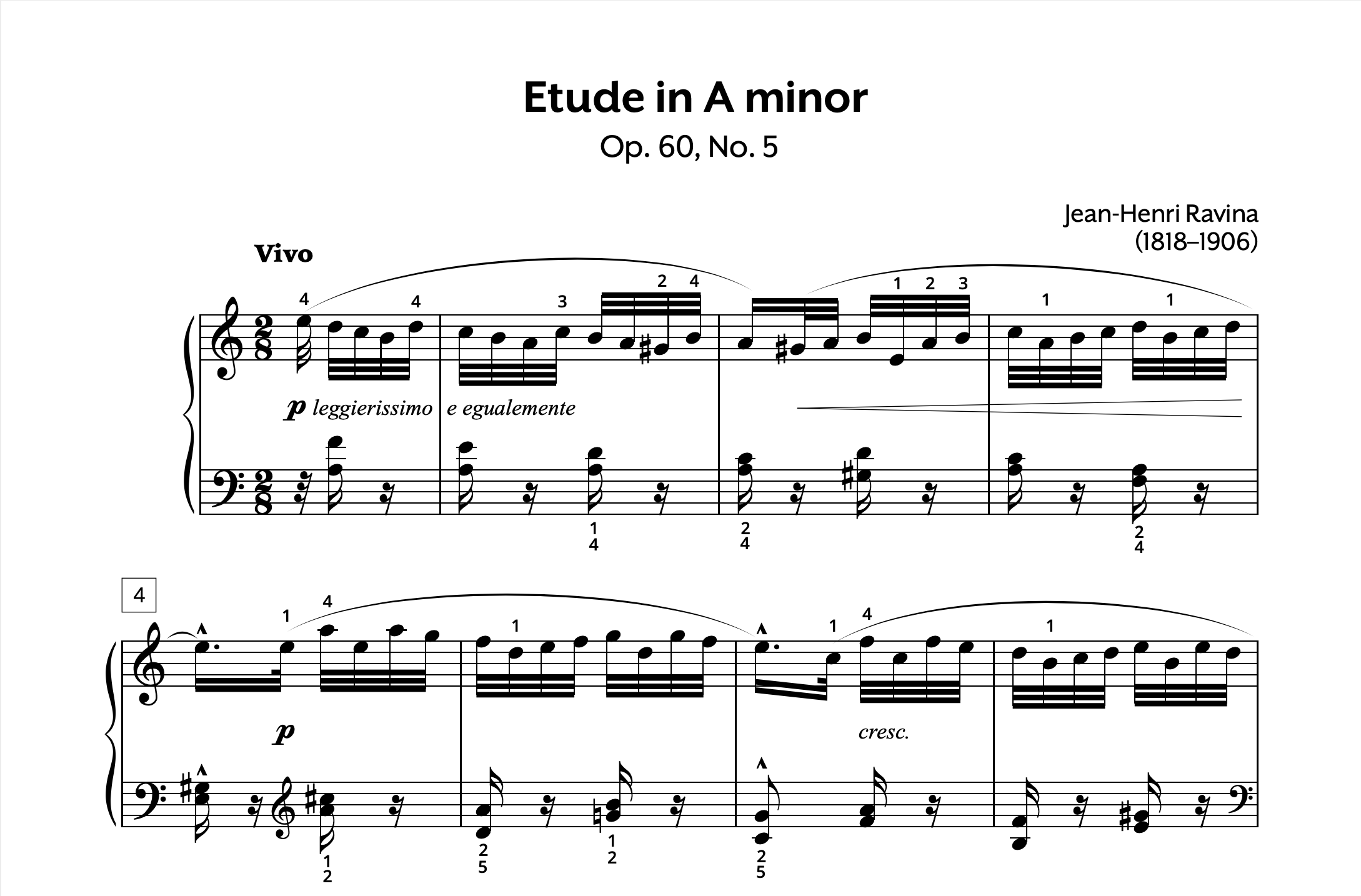 Ravina Etude in Am Op. 60 No. 5 Store Preview