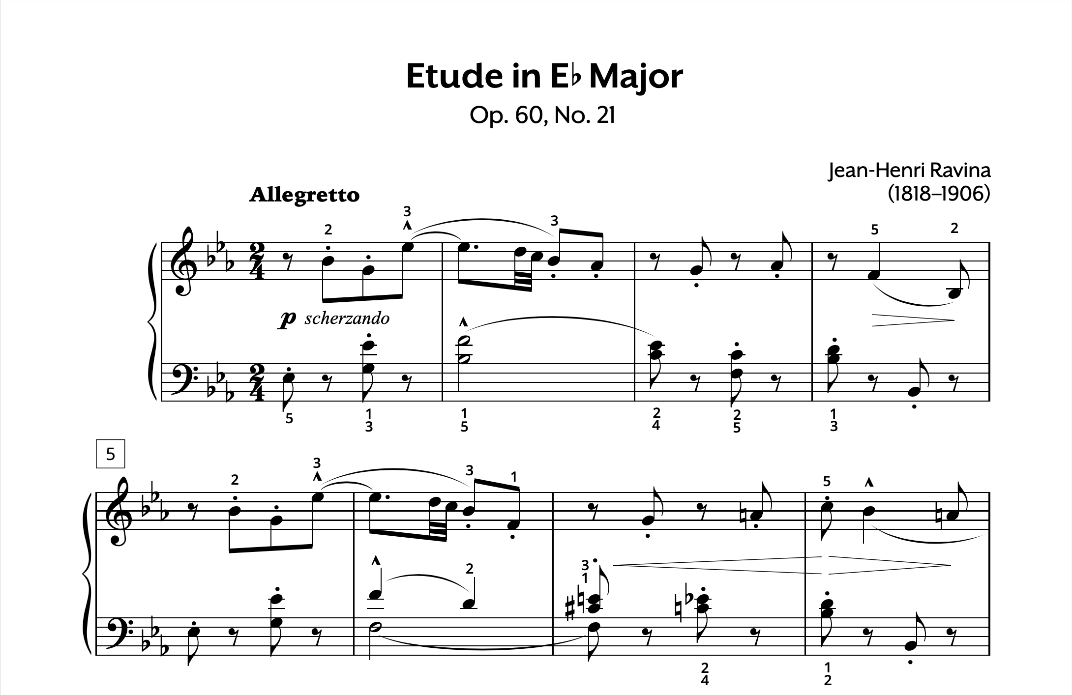 Ravina Etude in E-flat Major Op. 60 No. 21 Store Preview