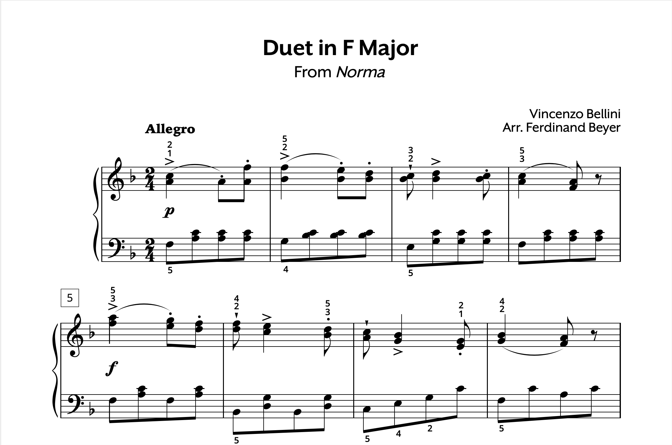 Bellini Duet in F Major from Norma Store Preview