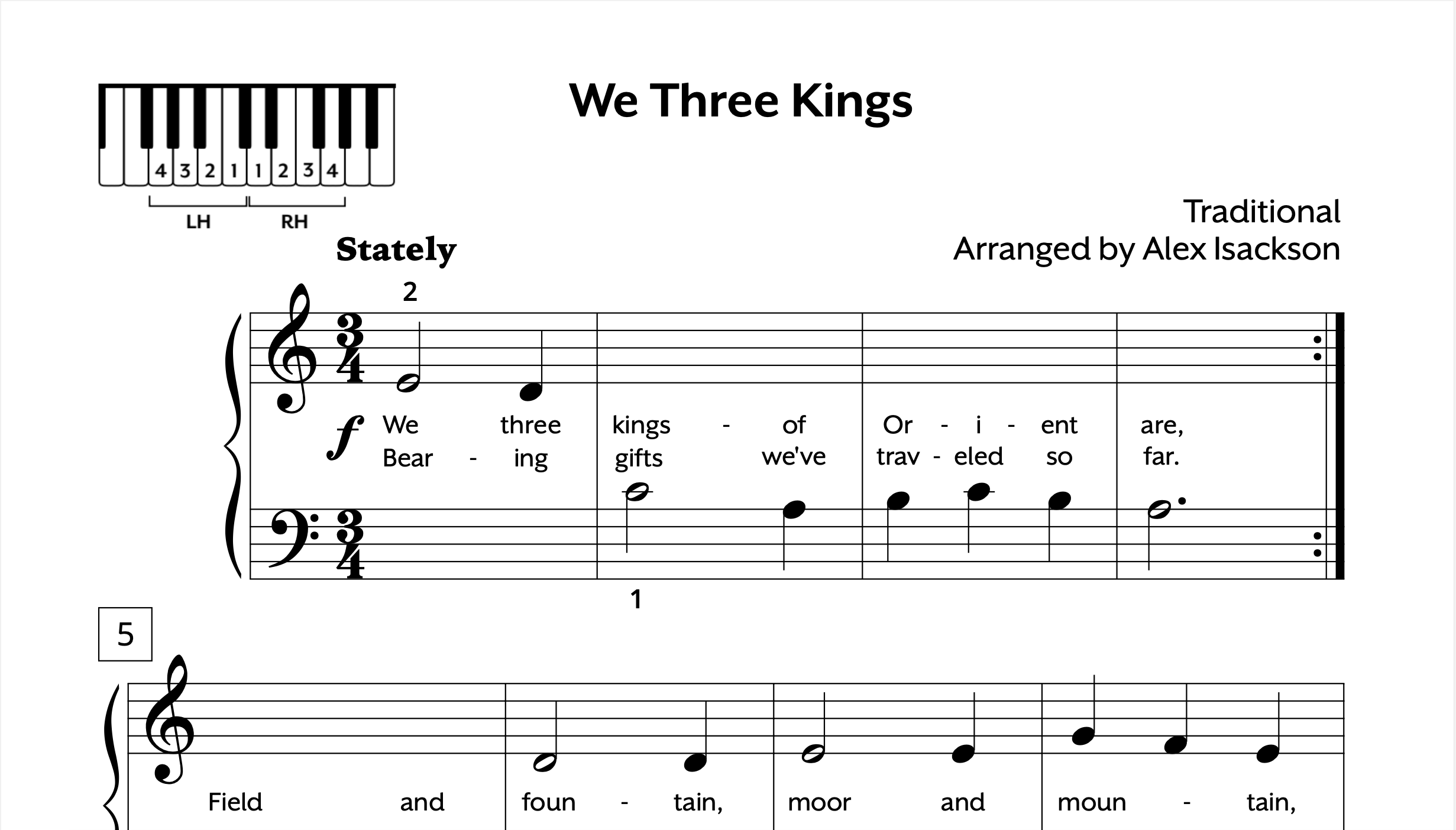 Christmas Early Elementary We Three Kings Store Preview