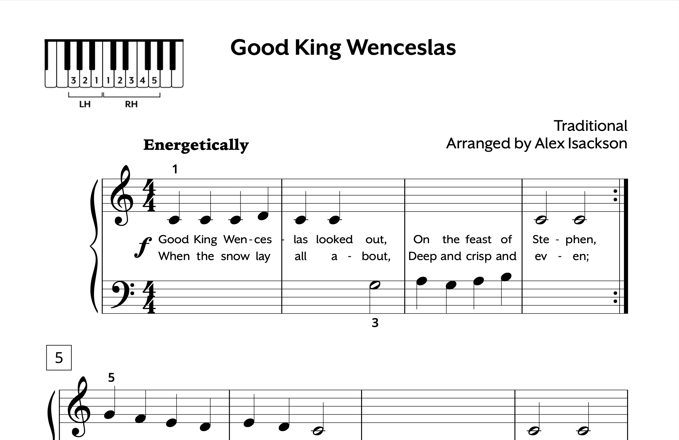 Christmas Early Elementary Good King Wenceslas Store Preview
