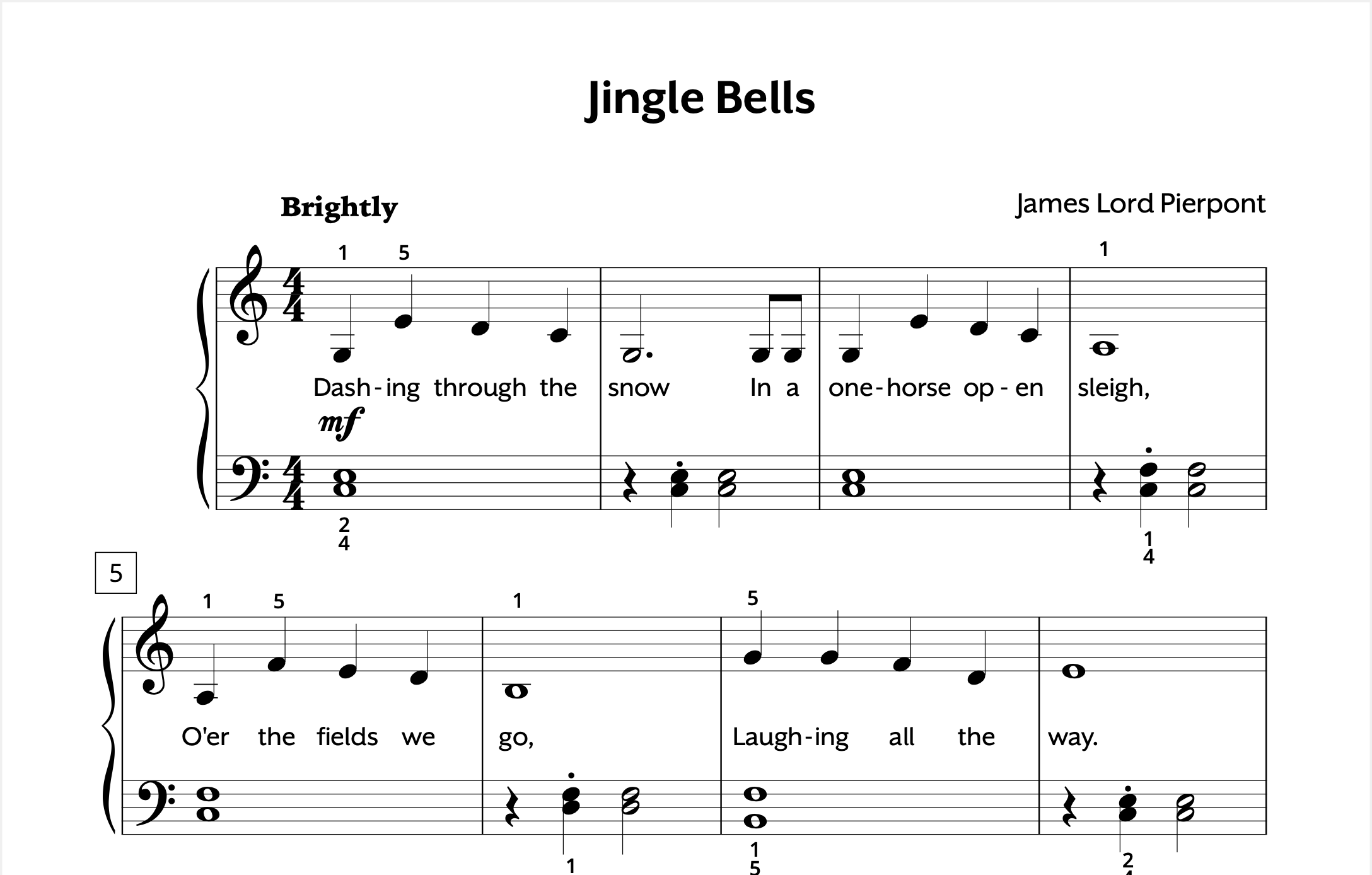 Jingle Bells Early Intermediate Store Preview