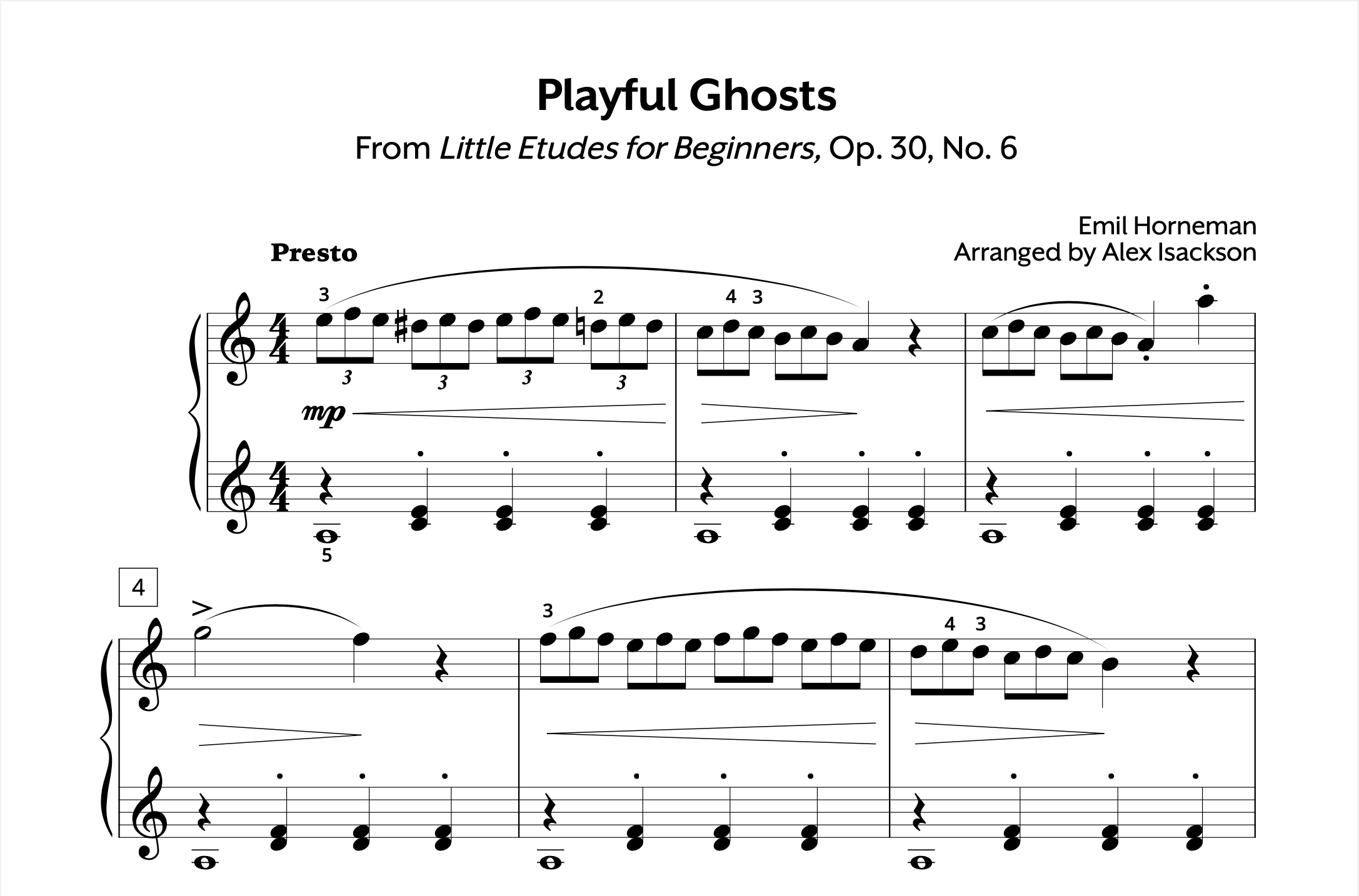 Horneman Playful Ghosts Op. 30 No. 6 Store Preview