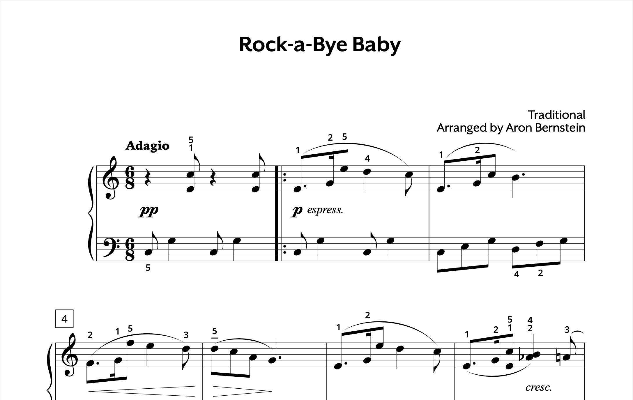 Rock-a-Bye Baby Early Intermediate Store Preview