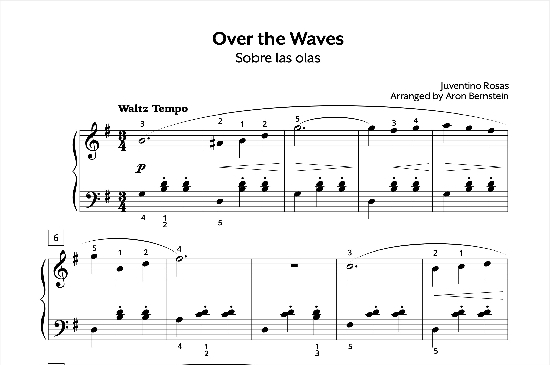 Rosas Over the Waves Early Intermediate Store Preview