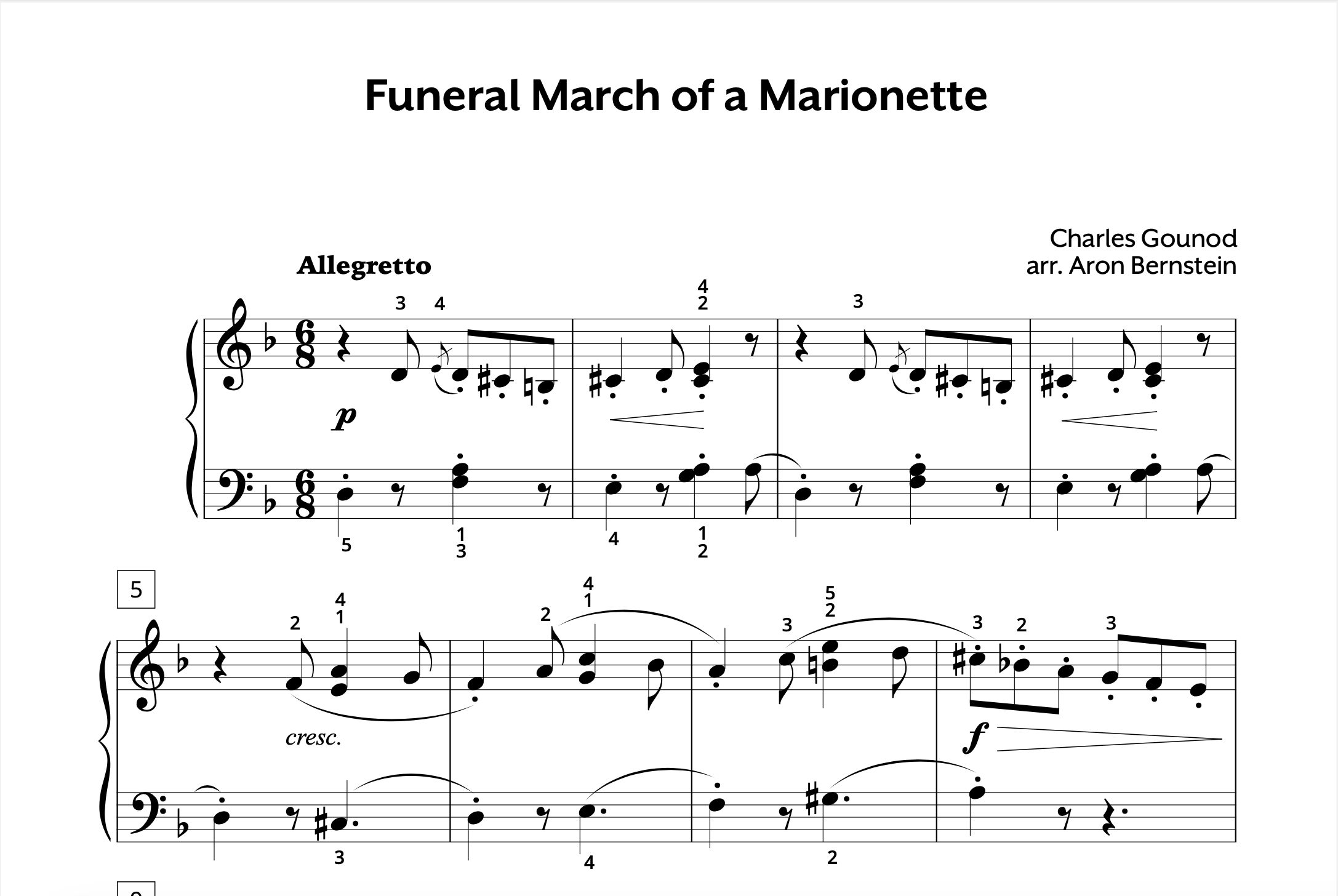Gounod Funeral March of a Marionette Late Elementary Store Preview
