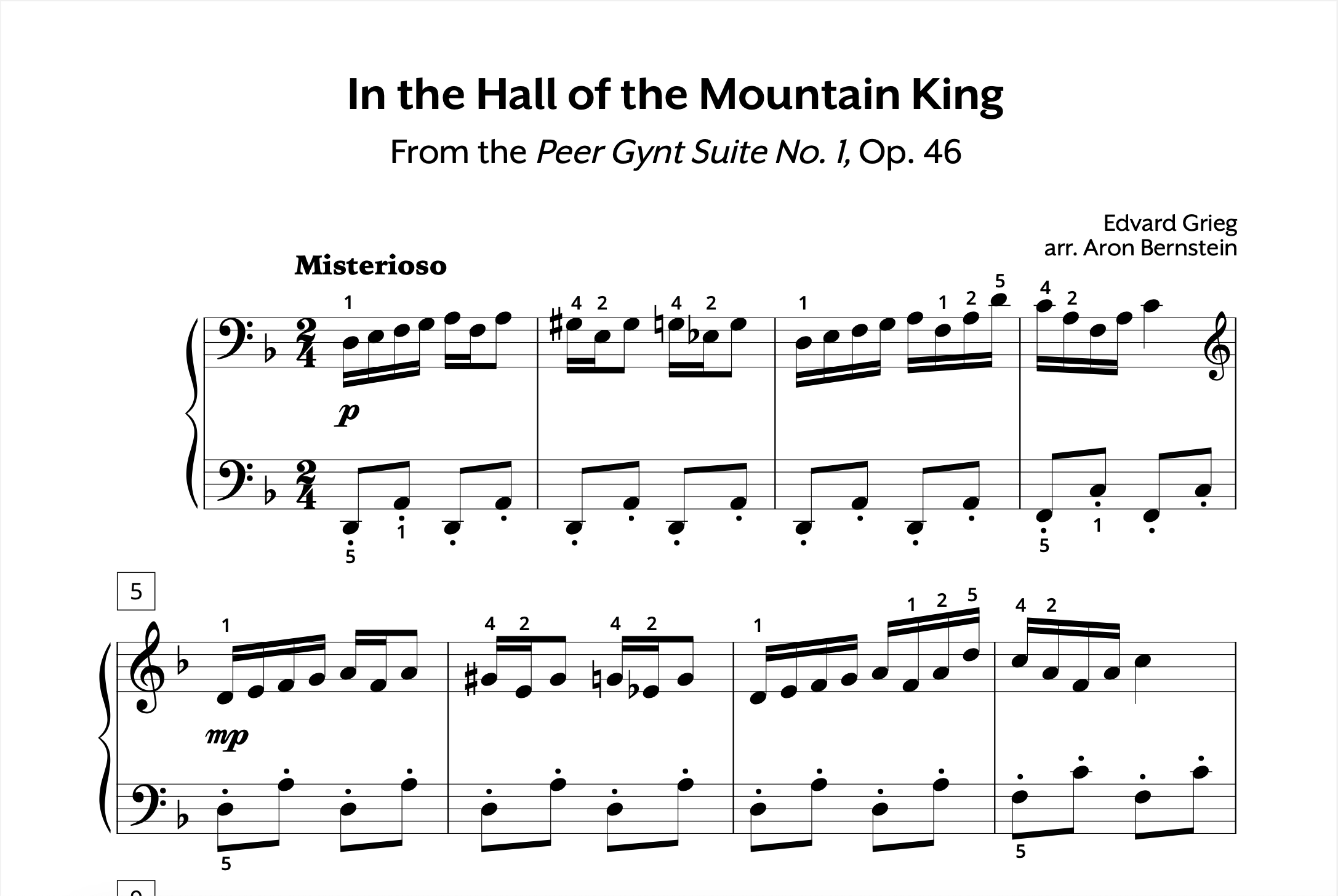Grieg In the Hall of the Mountain King Late Elementary Store Preview