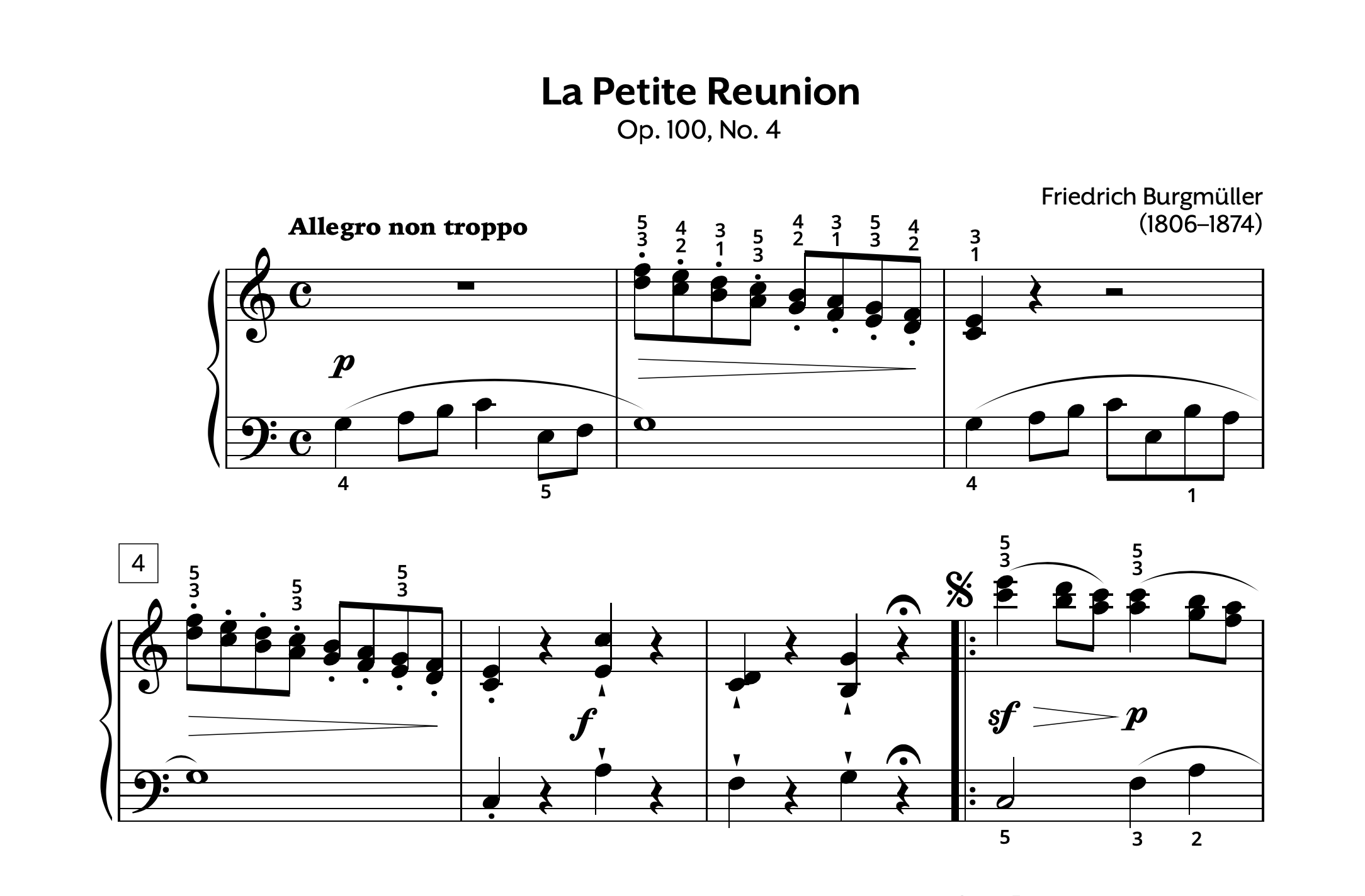 Burgmuller La Petite Reunion Op. 100 No. 4 Store Preview