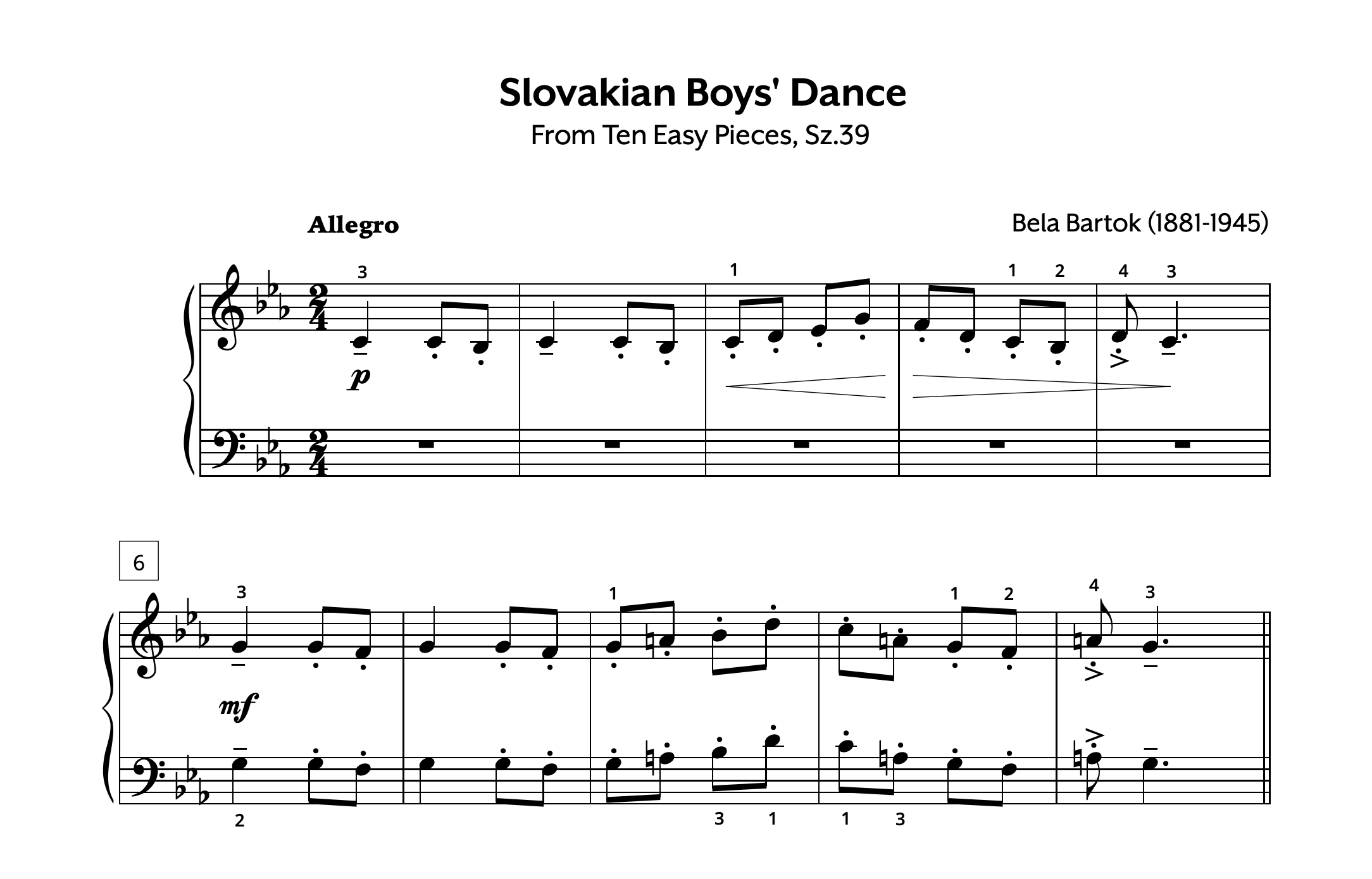 Bartok Slovakian Boys' Dance Store Preview