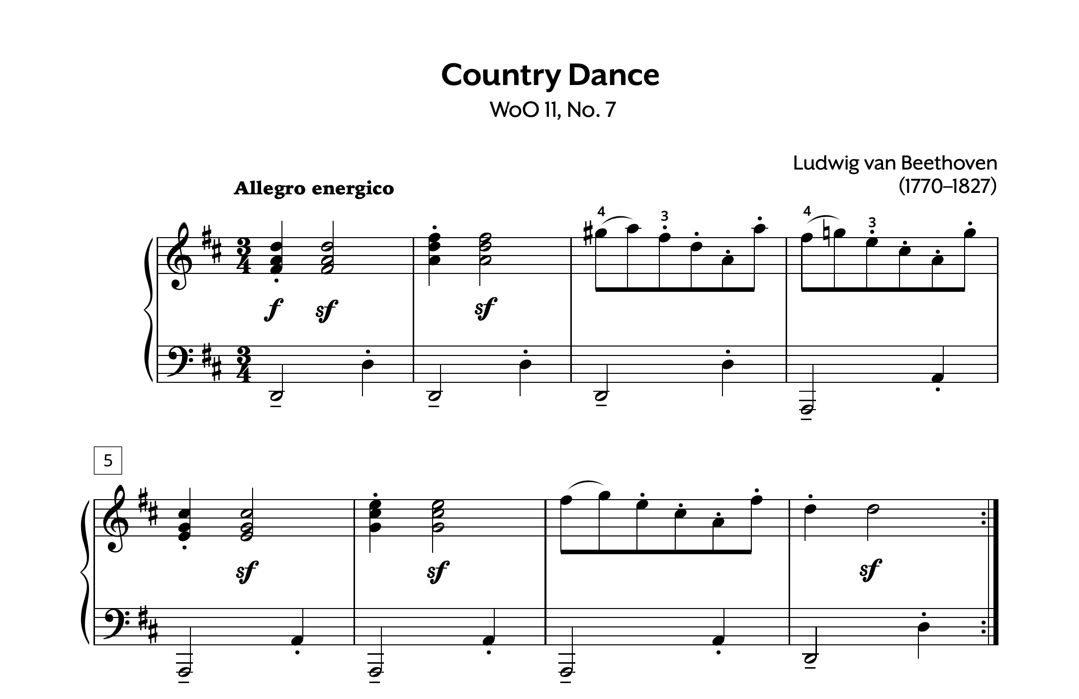 Beethoven Country Dance Store Preview