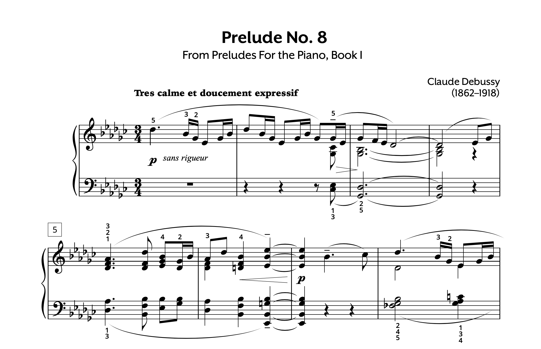 Debussy The Girl With the Flaxen Hair Store Preview