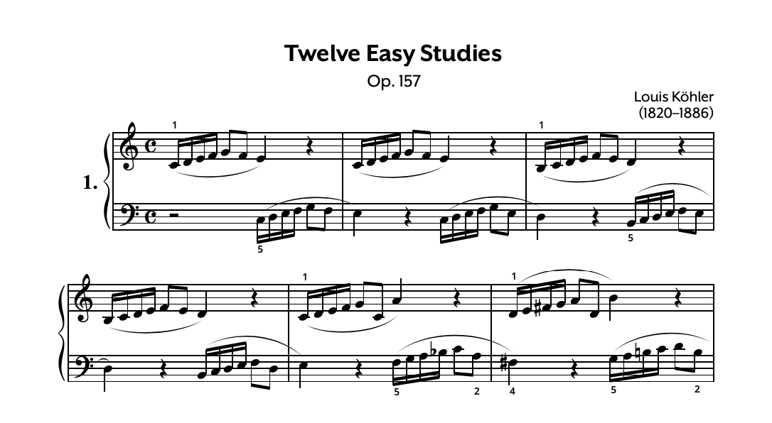 Kohler 12 Easy Studies Op. 157 Store Preview