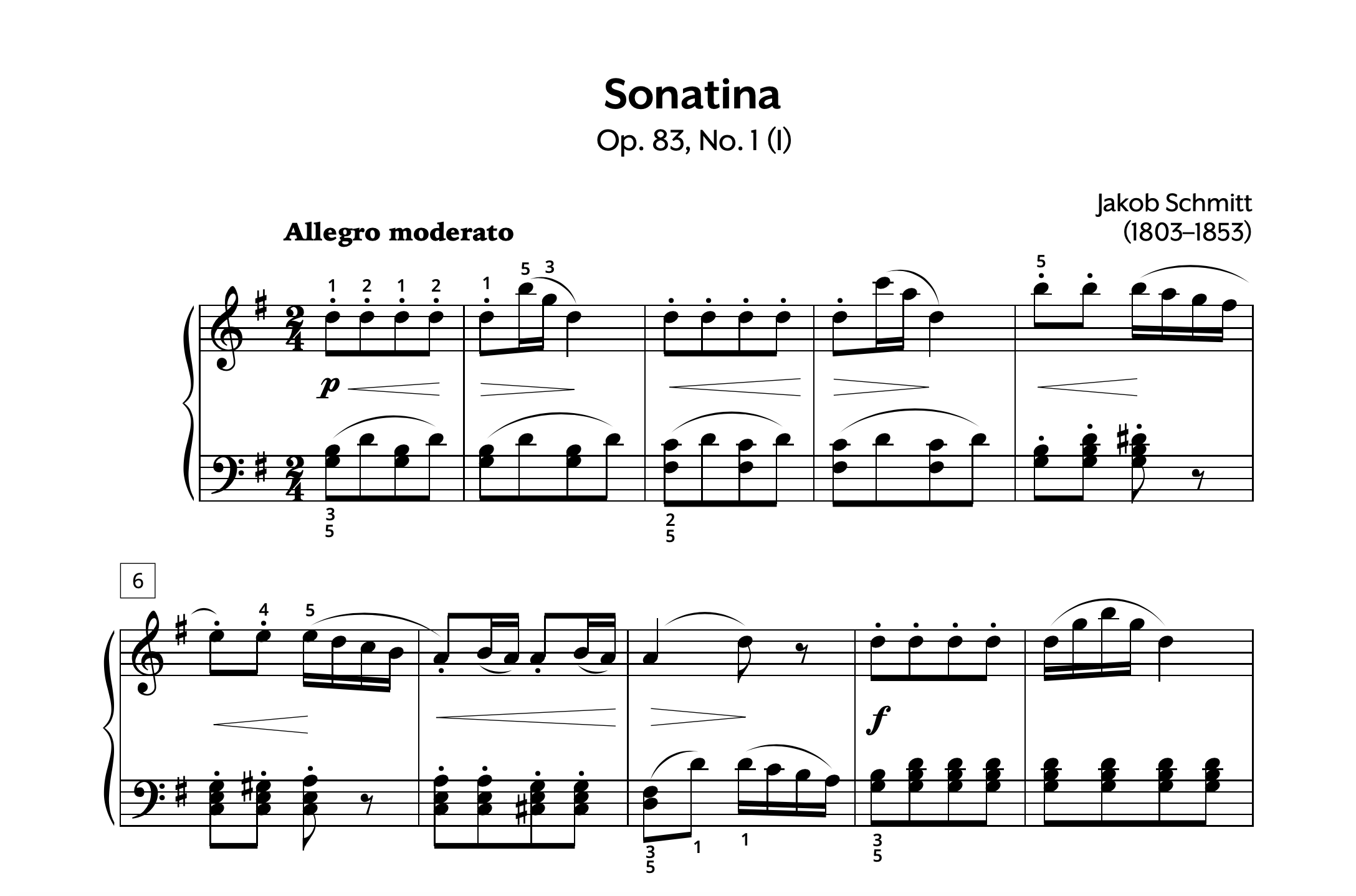 Schmitt Sonatina in G Op. 83 No. 1 (I) Store Preview