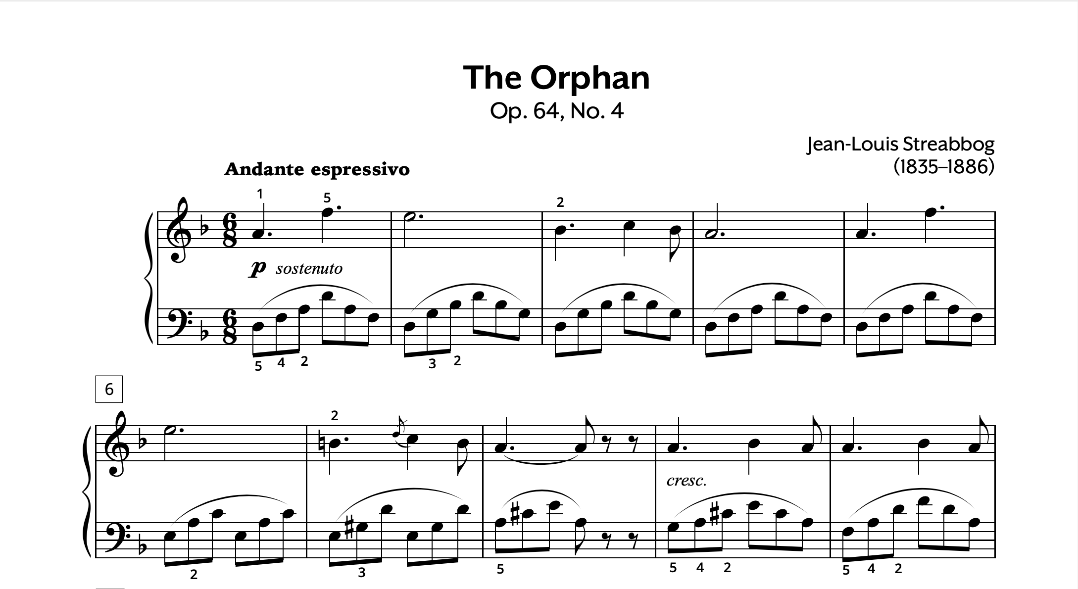 Streabbog The Orphan Op. 64 No. 4 Store Preview