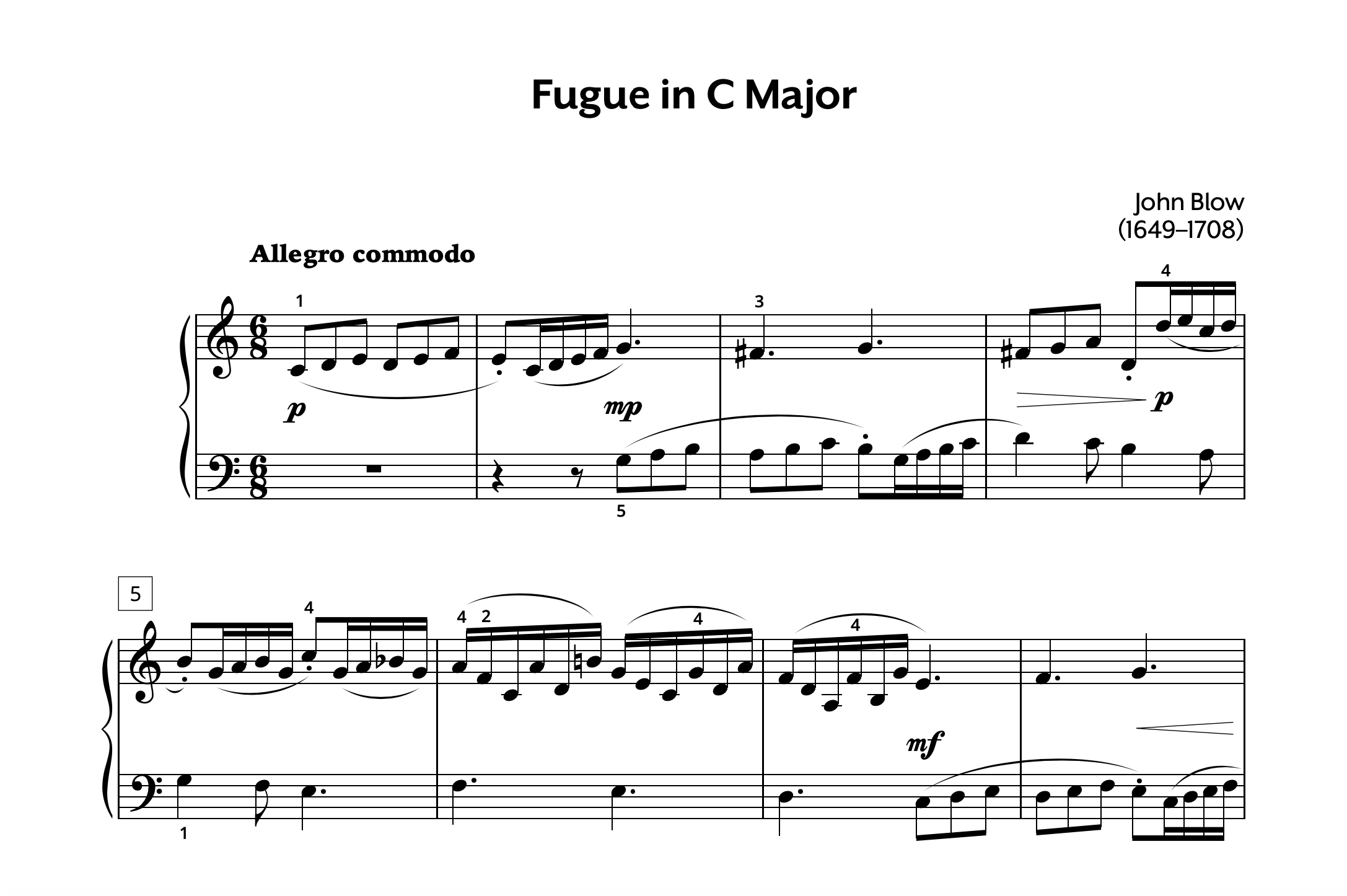 Blow Fugue in C Store Preview