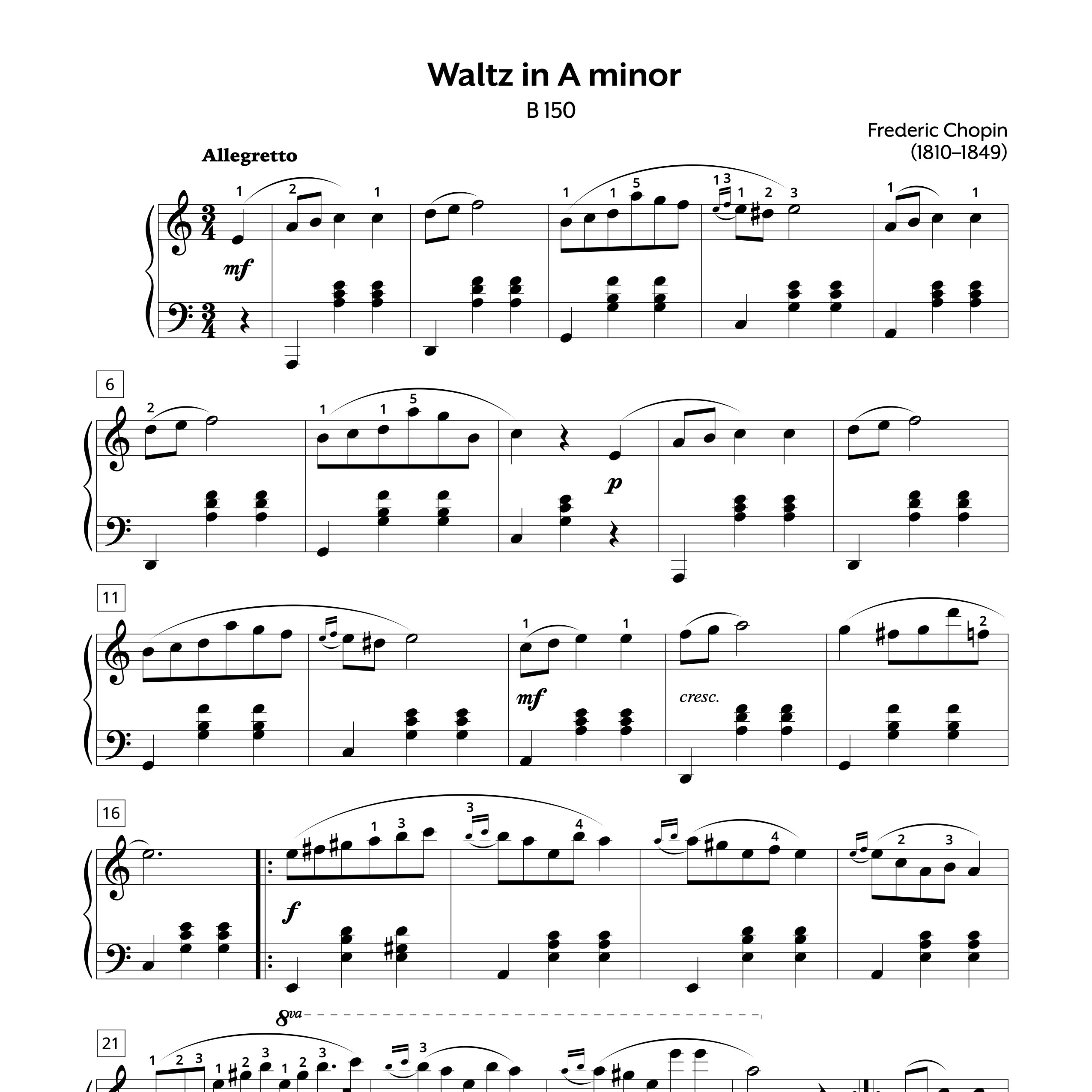 Chopin Waltz in Am B 150 Store Preview